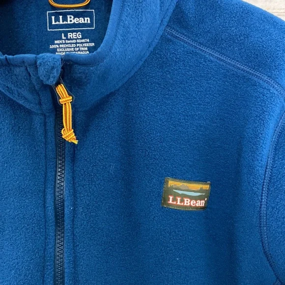 L.L. Bean Men’s Mountain Classic Fleece Jacket Size Large - Picture 3 of 9